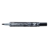 "Pentel"   Маркер для белых досок Maxiflo Flex-Feel, гибкий наконечник,   1 - 5 мм   перо круглое MWL5SBF-AX черный