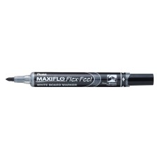 "Pentel"   Маркер для белых досок Maxiflo Flex-Feel, гибкий наконечник,   1 - 5 мм   перо круглое MWL5SBF-AX черный