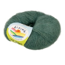 Пряжа ALPINA "LUCKY MOHAIR"   60\% кид мохер, 40\% акрил   10 шт. х  50 г  150 м ± 5 м №12 бирюзово-мятный