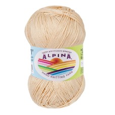 Пряжа ALPINA "SATI"   100\% мерсеризованный хлопок   10 шт. х  50 г  170 м ± 10 м №029 бежевый