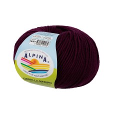 Пряжа ALPINA "ORNELLA MERINO"   100\% мериносовая шерсть   10 шт. х  50 г  125 м ± 5 м №361 сливовый