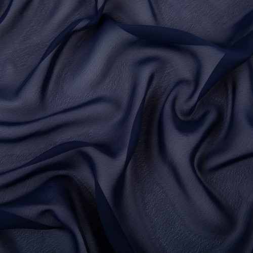 Ткань PC-02   Poly Chiffon   ФАСОВКА   84 г/кв.м ± 5 г/кв.м  150 х  147 см ± 5 см  100\% полиэстер №07 синий