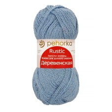 Пряжа Пехорская ПТ "Деревенская"   100\% шерсть   10 шт. х  100 г  250 м ± 15 м №177 голубое небо