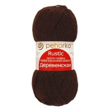 Пряжа Пехорская ПТ "Деревенская"   100\% шерсть   10 шт. х  100 г  250 м ± 15 м №017 шоколад