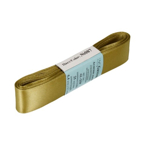 Лента атласная 25 мм ( 1 ")  "Gamma"   AL-25P   ФАСОВКА   5 x  5.4 м №087 зелено-хаки