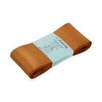 Лента атласная 50 мм ( 2 ")  "Gamma"   AL-50P   ФАСОВКА   5 x  5.4 м №122 св.коричневый