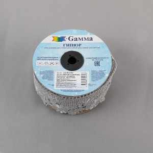 Гипюр "Gamma"   62 мм  GGM-6202   в рулоне   10 м ± 0.2 GP017LGR св.серый