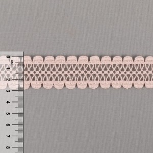 Гипюр "Gamma"   28 мм  GGM-2803   в рулоне   10 м ± 0.2 GP015BP  пудровый(бежево-розовый)