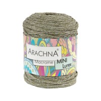 Пряжа ARACHNA "Macrame Mini Lurex"   75\% хлопок, 15\% полиэстер, 10\% люрекс   4 шт. х  250 г ± 10 г  200 м ± 20 м №45 св.хаки-серебро