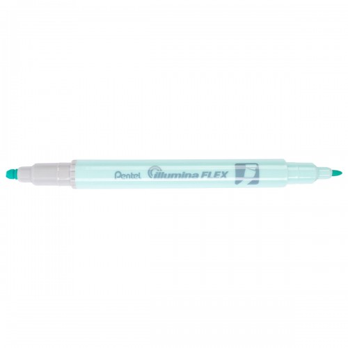 "Pentel"   Текстовыделитель двусторонний "Illumina flex"   1,0 - 3,5 мм   перо скошенное   10 шт. SLW11P-SE голубой
