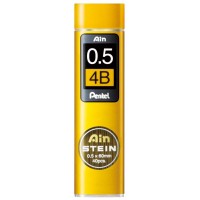 "Pentel"   Грифели для карандашей автоматических Ain Stein   0.5 мм  40 грифелей  в тубе C275-4BO 4B