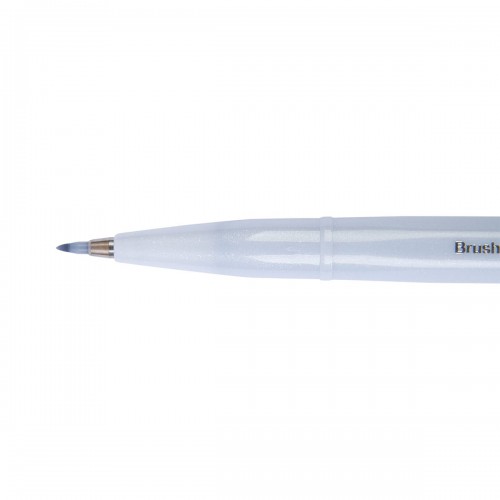 "Pentel"   Фломастер-кисть Brush Sign Pen   2,0 мм   кисть SES15C-N2X светло-серый