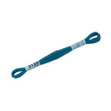 Нитки для вышивания "Gamma"    мулине  ( 3071-3172 )  100\% хлопок   24 x  8 м №3129 мор.волна