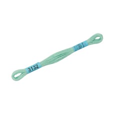 Нитки для вышивания "Gamma"    мулине  ( 3071-3172 )  100\% хлопок   24 x  8 м №3132 св.св.бирюзовый