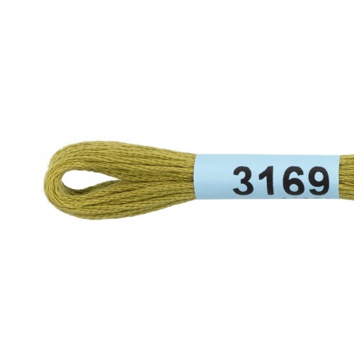 Нитки для вышивания "Gamma"    мулине  ( 3071-3172 )  100\% хлопок   24 x  8 м №3169 св.зеленый