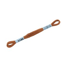 Нитки для вышивания "Gamma"    мулине  ( 3173-6115 )  100\% хлопок   24 x  8 м №3186 т.рыжий