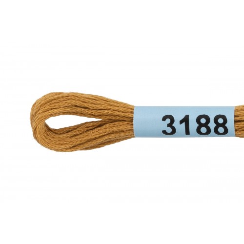 Нитки для вышивания "Gamma"    мулине  ( 3173-6115 )  100\% хлопок   24 x  8 м №3188 горчичный
