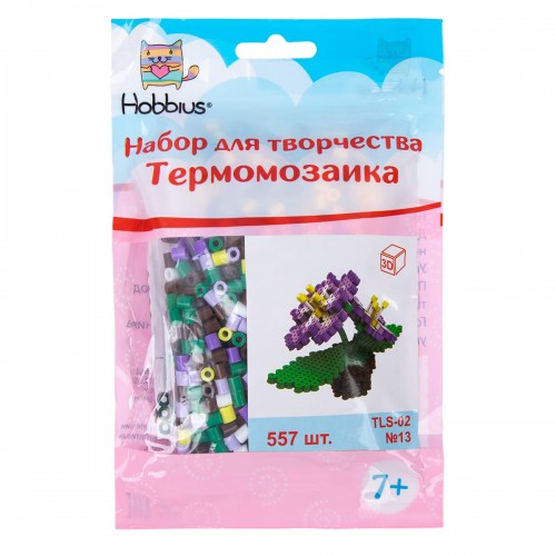 "Hobbius"   TLS-02   Термомозаика №13 Фиалка 3D