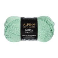 Пряжа ALPINA "COTTON PALLETE"   50\% хлопок, 50\% акрил   10 шт. х  50 г  205 м ± 5 м №16 мятный
