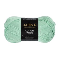 Пряжа ALPINA "COTTON PALLETE"   50\% хлопок, 50\% акрил   10 шт. х  50 г  205 м ± 5 м №16 мятный