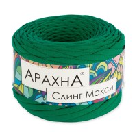 Пряжа ARACHNA "Sling Maxi"   100\% хлопок   4 шт. х  300 г ± 30 г  100 м ± 5 м №62 ярк.зеленый
