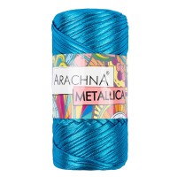 Пряжа ARACHNA "METALLICA"   100\% полиэстер   4 шт. х  115 г ± 10 г  50 м №07 бирюзовый