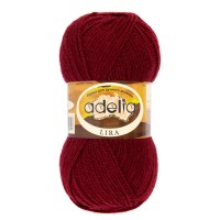 Пряжа ADELIA "LIRA"   100\% акрил   10 шт. х  50 г  200 м ± 5 м №15 бордовый
