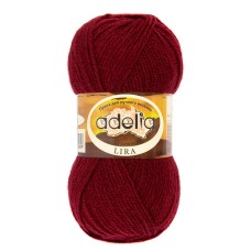 Пряжа ADELIA "LIRA"   100\% акрил   10 шт. х  50 г  200 м ± 5 м №15 бордовый