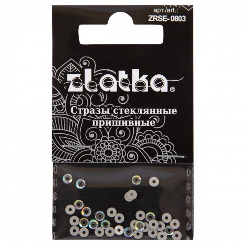 Страз "Zlatka"   ZRSE-0803   AB-Crystal   3 мм  стекло   5 x  36 шт  в пакете с картонным еврослотом №02 перламутровый (AB-crystal)