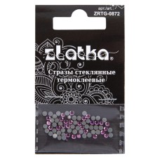 Страз клеевой "Zlatka"   ZRTG-0872   SS08   цветные   2.4 мм  стекло   5 x  72 шт  в пакете с картонным еврослотом №26 сиреневый (Amethyst)