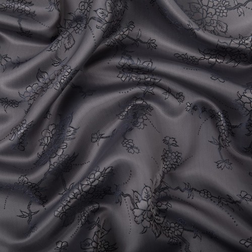 Ткань подкладочная "Gamma"   Taffeta с рисунком   ФАСОВКА   JTR   52\% полиэстер, 48\% вискоза   100 х  145 см ± 2 см №038 грязно-сиреневый(цветы)
