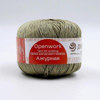 Пряжа Пехорская ПТ "Ажурная"   100\% мерсеризованный хлопок   10 шт. х  50 г  280 м №478 защитный