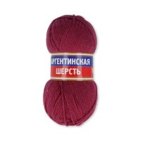 Пряжа Камтекс КТ "Аргентинская шерсть"   100\% шерсть   10 шт. х  100 г  200 м 088 брусника