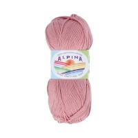 Пряжа ALPINA "HOLLY"   100\% мерсеризованный хлопок   10 шт. х  50 г  200 м ± 10 м №028 гр.розовый