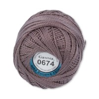 Пряжа "Gamma"   Ирис   100\% хлопок   10 шт. х  10 г  82 м ± 3 м №0674 серый