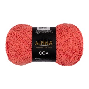 Пряжа ALPINA "GOA"   58\% хлопок, 38\% акрил, 4\% полиэстер   10 шт. х  50 г  175 м ± 5 м №05 т.малиновый