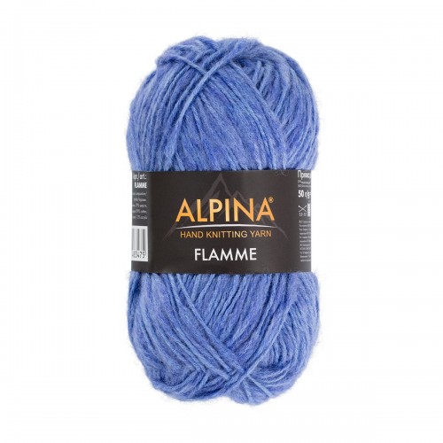Пряжа ALPINA "FLAMME"   59\% хлопок, 29\% шерсть, 12\% акрил   10 шт. х  50 г  90 м ± 5 м №05 горчичный