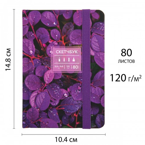 "Аква-колор"   IZO-BK-1015   Скетчбук   120  г/м2  14.8 х  10.4 см  сшивка   80 л. 02 крафт