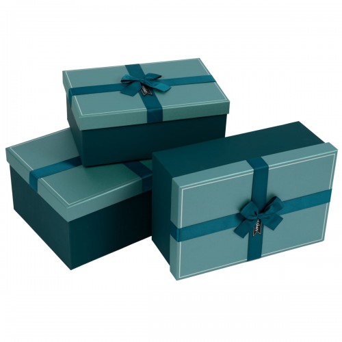 "Stilerra"   YBOX-R50-3   Набор подарочных коробок   3 в 1  38  х 25.5  х 15.5 -  47  х 31.5  х 19.5 см 02 серый