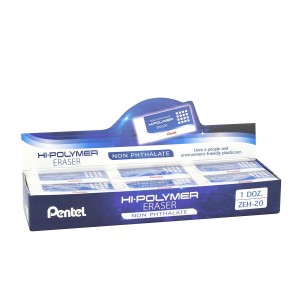 "Pentel"   Ластик Hi-Polymer "Extra Large"   74x32.5x13.5 мм  12 шт. ZEH-20