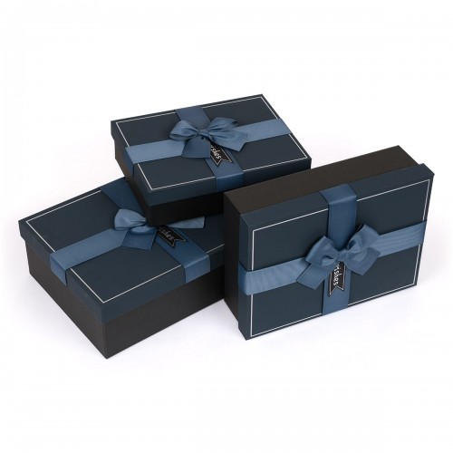 "Stilerra"   YBOX-R77-3   Набор подарочных коробок   3 в 1  23  х 17  х 6.5 -  29  х 21  х 9.5 см 01 голубой