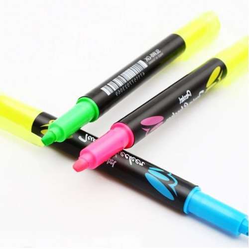 "Pentel"   Набор текстовыделителей двухцветные Twin Checker   3.5 мм   4 шт.  перо скошенное SLW8-4