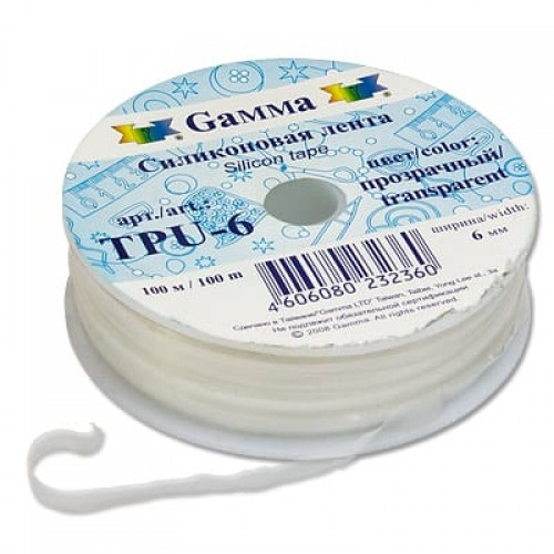 Лента "Gamma"   TPU-6   силиконовая   6 мм  100 м прозрачная