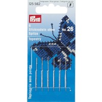 Иглы для шитья ручные "PRYM"   125562   для вышивания  №26   6 шт.  в блистере скругленное острие