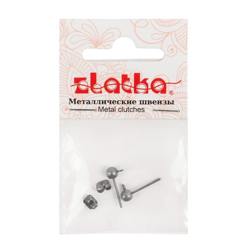 "Zlatka" Швензы "гвоздики"   DC-075   15 х 6 мм  5 х  2 шт №03 под античное серебро