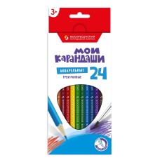 "ВКФ"   "Мои карандаши"   MP-WCP-1024   Набор акварельных трехгранных карандашей   заточенный   4 х  24 цв.   "ВКФ"   "Мои карандаши"   MP-WCP-1024   Набор акварельных трехгранных карандашей   заточенный   4 х  24 ц