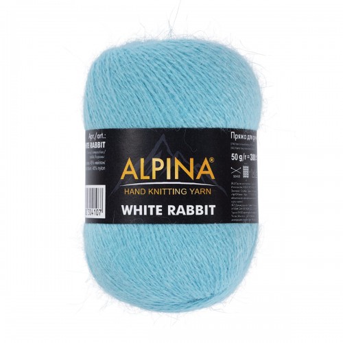 Пряжа ALPINA "WHITE RABBIT"   55\% пух кролика, 45\% нейлон   10 шт. х  50 г  300 м ± 15 м №236 т.фиолетовый