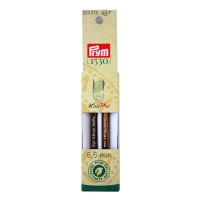 Спицы  PRYM 223375   съемные короткие "Natural"   береза  d 5.5 мм  8.7 см  2 шт .