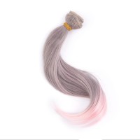"HobbyBe"   HAR-15   Тресс для кукол   15 см  100 см  22 г 39 серый, розовый