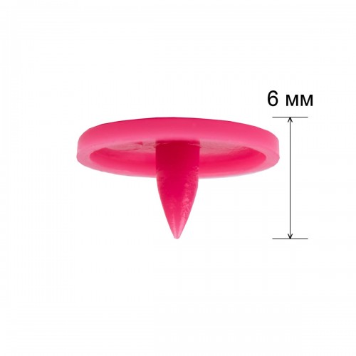 Кнопка "Micron"   POM-10   Кнопки пластиковые   пластик  d 10 мм  15 шт. № 010 ярко розовый